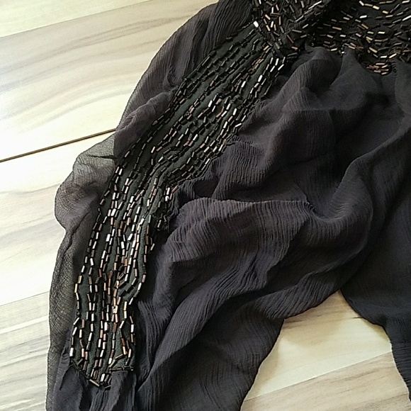 Vintage  1920s 1930s Brown and Copper Beaded Gown - Picture 2 of 7